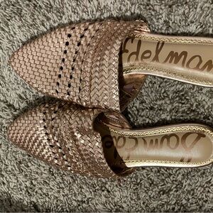 Sam Edelman Worn Once Rose Gold Metallic SlipOns